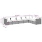 Set Divani da Giardino 7 pz con Cuscini in Polyrattan Grigio Set Divani da Giardino 7 pz con Cuscini in Polyrattan Grigio