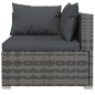 Set Divani da Giardino con Cuscini 8 pz in Polyrattan Grigio Set Divani da Giardino con Cuscini 8 pz in Polyrattan Grigio