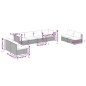 Set Divani da Giardino con Cuscini 8 pz in Polyrattan Grigio Set Divani da Giardino con Cuscini 8 pz in Polyrattan Grigio