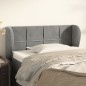 Testiera ad Orecchio Grigio Chiaro 93x23x78/88 cm in Velluto Testiera ad Orecchio Grigio Chiaro 93x23x78/88 cm in Velluto