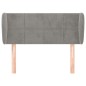 Testiera ad Orecchio Grigio Chiaro 93x23x78/88 cm in Velluto Testiera ad Orecchio Grigio Chiaro 93x23x78/88 cm in Velluto