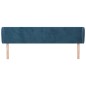 Testiera ad Orecchio Blu Scuro 183x23x78/88 cm in Velluto Testiera ad Orecchio Blu Scuro 183x23x78/88 cm in Velluto