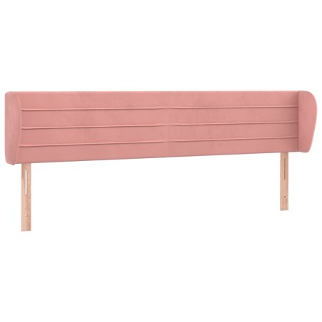 Testiera ad Orecchio Rosa 203x23x78/88 cm in Velluto