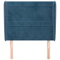 Testiera ad Orecchio Blu Scuro 93x23x118/128 cm in Velluto Testiera ad Orecchio Blu Scuro 93x23x118/128 cm in Velluto