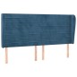 Testiera ad Orecchio Blu Scuro 183x23x118/128 cm in Velluto Testiera ad Orecchio Blu Scuro 183x23x118/128 cm in Velluto