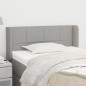 Testiera ad Orecchio Grigio Chiaro 83x16x78/88 cm in Tessuto Testiera ad Orecchio Grigio Chiaro 83x16x78/88 cm in Tessuto