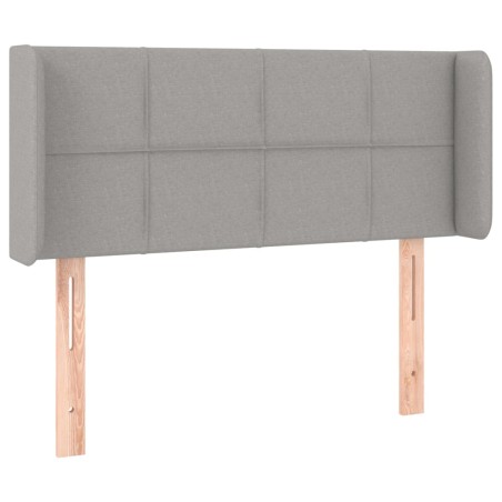 Testiera ad Orecchio Grigio Chiaro 83x16x78/88 cm in Tessuto