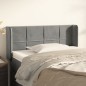Testiera ad Orecchio Grigio Chiaro 93x16x78/88 cm in Velluto Testiera ad Orecchio Grigio Chiaro 93x16x78/88 cm in Velluto