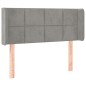 Testiera ad Orecchio Grigio Chiaro 93x16x78/88 cm in Velluto Testiera ad Orecchio Grigio Chiaro 93x16x78/88 cm in Velluto
