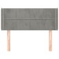 Testiera ad Orecchio Grigio Chiaro 93x16x78/88 cm in Velluto Testiera ad Orecchio Grigio Chiaro 93x16x78/88 cm in Velluto