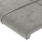 Testiera ad Orecchio Grigio Chiaro 93x16x78/88 cm in Velluto Testiera ad Orecchio Grigio Chiaro 93x16x78/88 cm in Velluto