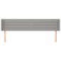 Testiera ad Orecchio Grigio Chiaro 183x16x78/88 cm in Tessuto Testiera ad Orecchio Grigio Chiaro 183x16x78/88 cm in Tessuto