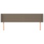 Testiera ad Orecchio Tortora 203x16x78/88 cm in Tessuto Testiera ad Orecchio Tortora 203x16x78/88 cm in Tessuto