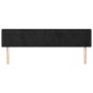 Testiera ad Orecchio Nera 203x16x78/88 cm in Velluto