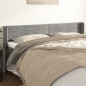 Testiera ad Orecchio Grigio Chiaro 203x16x78/88 cm in Velluto Testiera ad Orecchio Grigio Chiaro 203x16x78/88 cm in Velluto