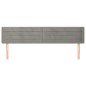 Testiera ad Orecchio Grigio Chiaro 203x16x78/88 cm in Velluto Testiera ad Orecchio Grigio Chiaro 203x16x78/88 cm in Velluto