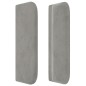 Testiera ad Orecchio Grigio Chiaro 203x16x78/88 cm in Velluto Testiera ad Orecchio Grigio Chiaro 203x16x78/88 cm in Velluto
