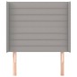 Testiera ad Orecchio Grigio Chiaro 103x16x118/128 cm in Tessuto Testiera ad Orecchio Grigio Chiaro 103x16x118/128 cm in Tessuto