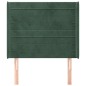 Testiera ad Orecchio Verde Scuro 103x16x118/128cm in Velluto Testiera ad Orecchio Verde Scuro 103x16x118/128cm in Velluto