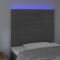 Testiera a LED GrigioScuro 100x5x118/128cm in Velluto Testiera a LED GrigioScuro 100x5x118/128cm in Velluto