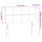 Testiera a LED Nera 93x16x78/88 cm in Velluto