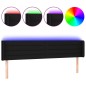 Testiera a LED Nera 203x16x78/88 cm in Tessuto Testiera a LED Nera 203x16x78/88 cm in Tessuto