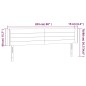 Testiera a LED Nera 203x16x78/88 cm in Tessuto Testiera a LED Nera 203x16x78/88 cm in Tessuto