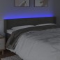 Testiera a LED Grigio Scuro 183x16x78/88 cm in Velluto Testiera a LED Grigio Scuro 183x16x78/88 cm in Velluto