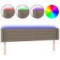 Testiera a LED Tortora 203x16x78/88 cm in Tessuto Testiera a LED Tortora 203x16x78/88 cm in Tessuto