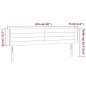Testiera a LED Tortora 203x16x78/88 cm in Tessuto Testiera a LED Tortora 203x16x78/88 cm in Tessuto