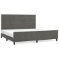 Giroletto con Testiera Grigio Scuro 200x200 cm in Velluto Giroletto con Testiera Grigio Scuro 200x200 cm in Velluto
