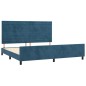 Giroletto con Testiera Blu Scuro 200x200 cm in Velluto Giroletto con Testiera Blu Scuro 200x200 cm in Velluto