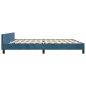 Giroletto con Testiera Blu Scuro 200x200 cm in Velluto Giroletto con Testiera Blu Scuro 200x200 cm in Velluto