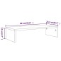 Supporto per Monitor Nero 60x23,5x12 cm Legno Multistrato Supporto per Monitor Nero 60x23,5x12 cm Legno Multistrato