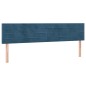 Giroletto a Molle con Materasso Blu Scuro 200x200 cm in Velluto