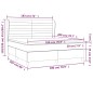 Giroletto a Molle con Materasso Blu 180x200 cm in Tessuto