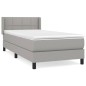 Giroletto a Molle con Materasso Grigio Chiaro 90x200 cm Tessuto