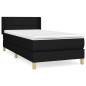 Giroletto a Molle con Materasso Nero 90x190 cm in Tessuto