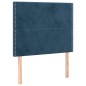 Giroletto a Molle con Materasso Blu Scuro 100x200 cm in Velluto