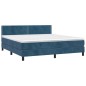 Letto a Molle con Materasso e LED Blu Scuro 180x200 cm Letto a Molle con Materasso e LED Blu Scuro 180x200 cm