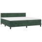 Letto a Molle con Materasso e LED Verde Scuro 200x200cm Velluto Letto a Molle con Materasso e LED Verde Scuro 200x200cm Velluto