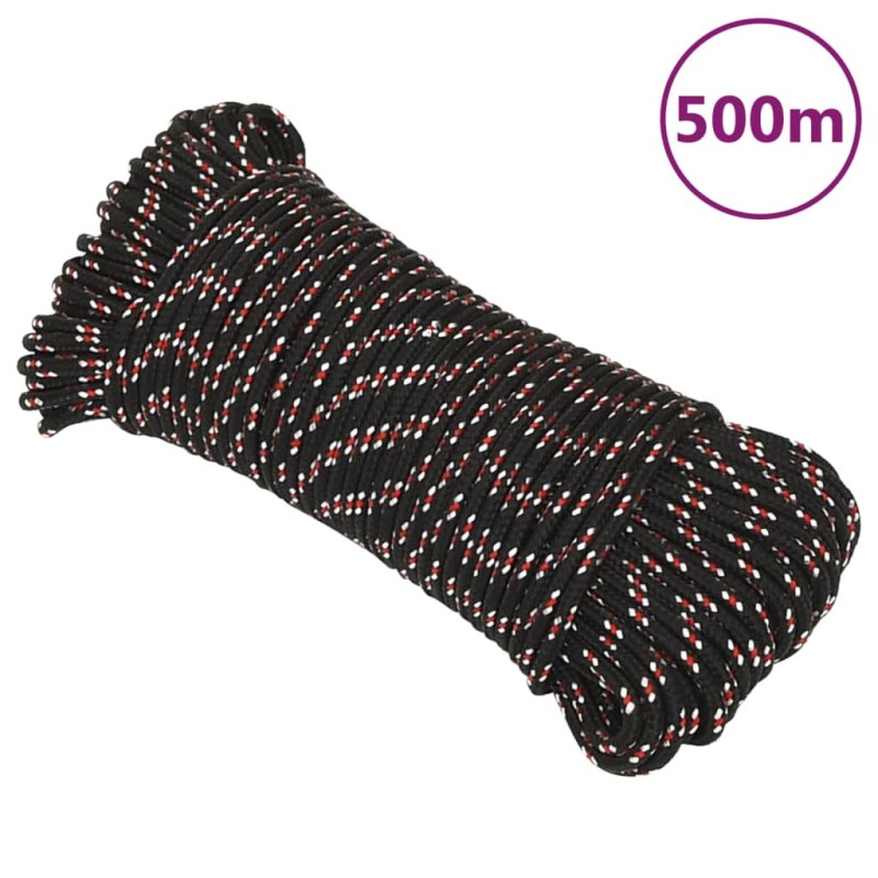 Corda da Lavoro Nera 3 mm 500 m in Polipropilene Corda da Lavoro Nera 3 mm 500 m in Polipropilene
