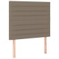 Letto a Molle con Materasso e LED Tortora 90x200 cm in Tessuto Letto a Molle con Materasso e LED Tortora 90x200 cm in Tessuto