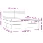 Letto a Molle Materasso e LED Grigio Chiaro 200x200 cm Tessuto Letto a Molle Materasso e LED Grigio Chiaro 200x200 cm Tessuto
