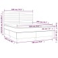 Letto a Molle con Materasso e LED Blu 180x200 cm in Tessuto Letto a Molle con Materasso e LED Blu 180x200 cm in Tessuto
