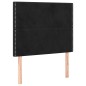 Letto a Molle con Materasso e LED Nero 90x200 cm in Velluto