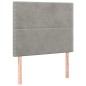 Letto a Molle Materasso e LED Grigio Chiaro 90x200 cm Velluto Letto a Molle Materasso e LED Grigio Chiaro 90x200 cm Velluto