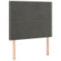 Letto a Molle con Materasso e LED Grigio Scuro 90x190cm Velluto Letto a Molle con Materasso e LED Grigio Scuro 90x190cm Velluto