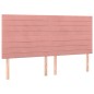 Letto a Molle con Materasso e LED Rosa 180x200 cm in Velluto Letto a Molle con Materasso e LED Rosa 180x200 cm in Velluto
