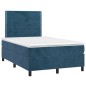 Letto a Molle con Materasso e LED Blu Scuro 120x200cm Letto a Molle con Materasso e LED Blu Scuro 120x200cm